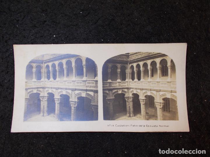 Fotografia antiga: CASTELLON-PATIO DE LA ESCUELA NORMAL-ESTEREOSCOPICA-FOTOGRAFIA ANTIGUA-VER FOTOS-(K-6510)