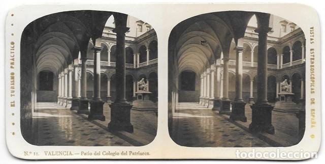 Fotografia antiga: FOTOGRAFIA ESTEREOSCOPICA CASTELLON N&ordm; 11 PATIO DEL COLEGIO DEL PATRIARCA - P-ESTEO-343