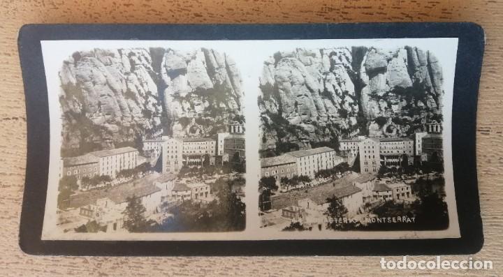 Fotografia antiga: Antigua foto Estereoscopica, Monasterio Montserrat