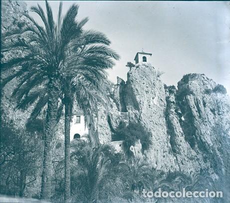 Fotografia antiga: CASTELL DE GUADALEST NEGATIVO CRISTAL ANTIGUO TAMA&Ntilde;O 6 X 13 CM.