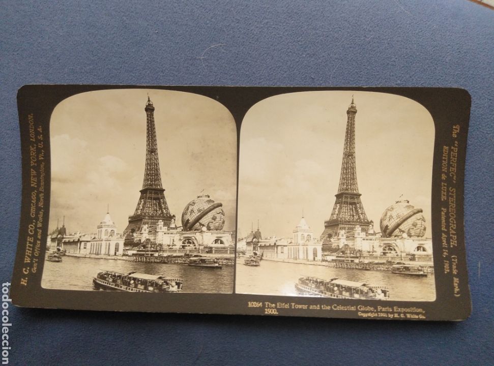 Fotograf&iacute;a antigua: PARIS, THE EIFEL TOWER AND THE CELESTIAL GLOBE. EXPOSITION 1901. FRANCIA FRANCE