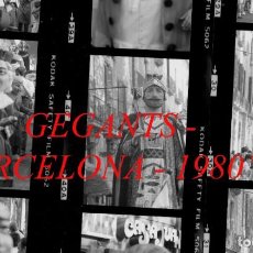 Fotografía antigua: GEGANTS - BARCELONA - 1980'S - 18 NEGATIUS D'ACETAT. Lote 341748423