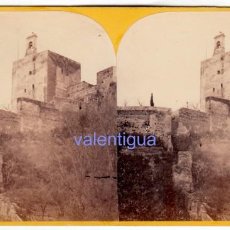 Fotografía antigua: RARA ÚNICA ESTEREOSCÓPICA TORRE DE LA VELA DUBOIS PHOTÓGRAPHE DE LA ALHAMBRA GRANADA 1867 AA