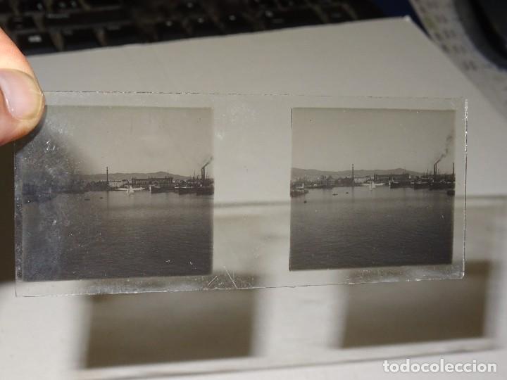 Fotograf&iacute;a antigua: (M) ESTEREOSC&Oacute;PICA DE CRITAL - VISTA DEL PUERTO DE BARCELONA , PRINCIPIOS DEL S.XX