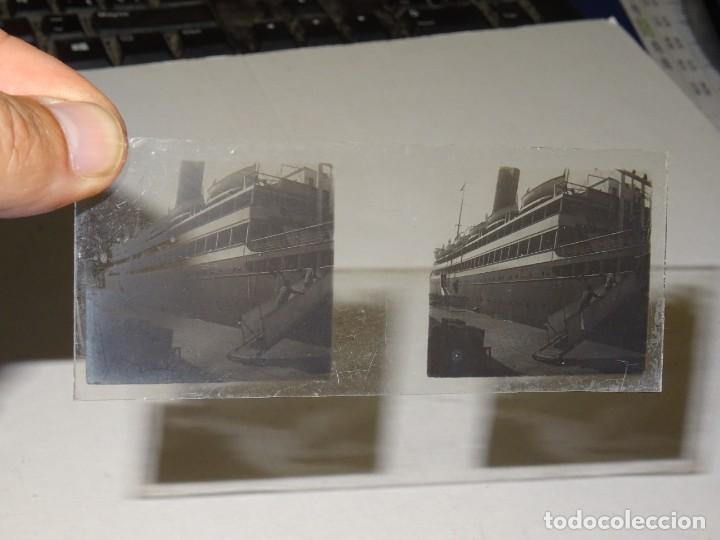 Fotograf&iacute;a antigua: (M) ESTEREOSC&Oacute;PICA DE CRITAL - VISTA DEL PUERTO DE BARCELONA , PRINCIPIOS DEL S.XX