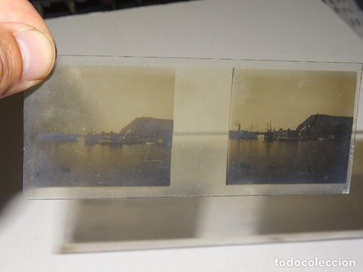 Fotograf&iacute;a antigua: (M) ESTEREOSC&Oacute;PICA DE CRITAL - VISTA DEL PUERTO DE BARCELONA , PRINCIPIOS DEL S.XX