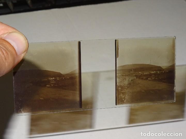 Fotograf&iacute;a antigua: (M) ESTEREOSC&Oacute;PICA DE CRITAL - VISTA DE LLIVIA (GERONA) , CARRERAS DE CABALLOS , PRINCIPIOS DEL S.XX