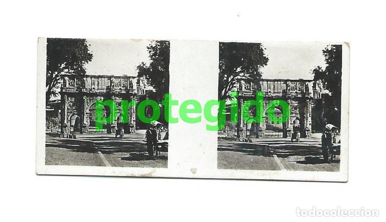 Antique Photography: ITALIA. ROMA-ARCO DE CONSTANTINO. GALLETAS Y CHOCOLATES SOLSONA-RIUS S.A. FOTOGRAF&Iacute;A ESTEREOSC&Oacute;PICA.