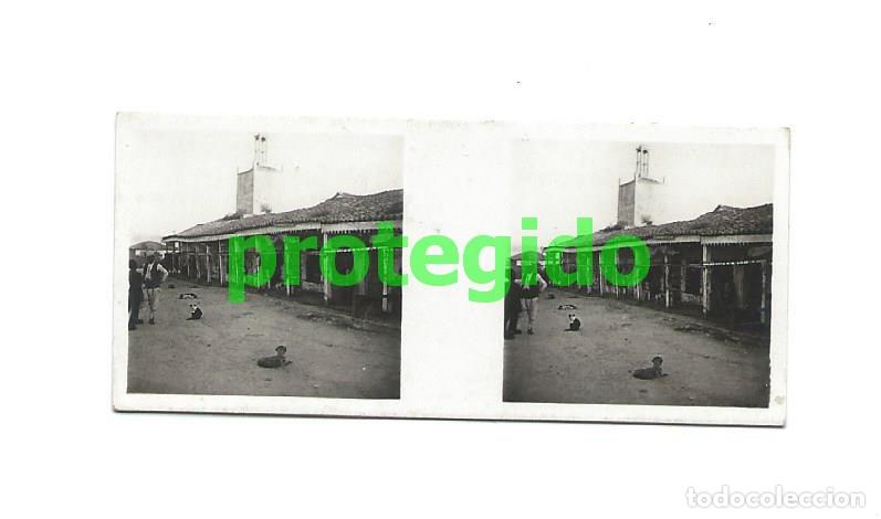 Antique Photography: ALBANIA-MERCADO DE LA CARNICER&Iacute;A. GALLETAS Y CHOCOLATES SOLSONA-RIUS S.A. FOTOGRAF&Iacute;A ESTEREOSC&Oacute;PICA.