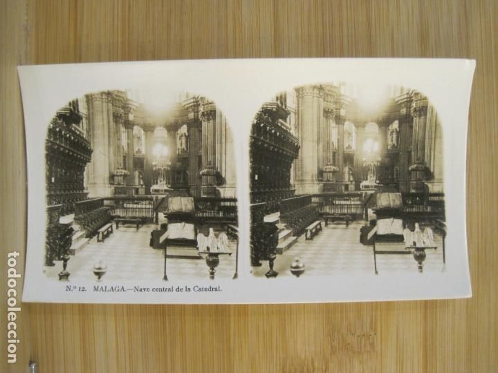 Photographie ancienne: MALAGA-12-CATEDRAL-FOTOGRAFIA ANTIGUO ESTEREOSCOPICA-VER FOTOS-(K-8289)
