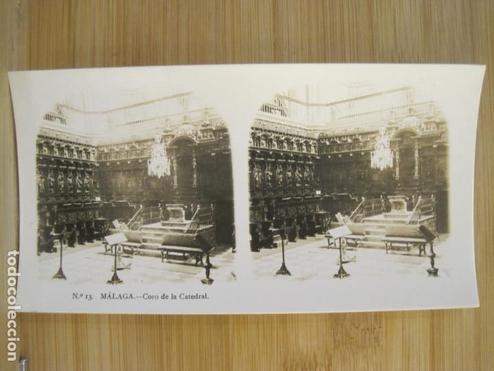 Photographie ancienne: MALAGA-13-CORO DE LA CATEDRAL-FOTOGRAFIA ANTIGUO ESTEREOSCOPICA-VER FOTOS-(K-8289)