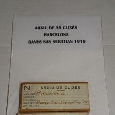 Fotografía antigua: (M) LOTE DE 39 PLACAS DE CRISTAL ESTEREOSCÓPICAS - BARCELONA - BAÑOS SAN SEBASTIAN 1919