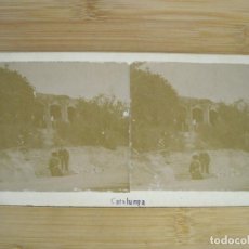 Fotografia antica: BARCELONA-PARK GÜELL-FOTOGRAFIA ANTIGUA ESTEREOSCOPICA-VER FOTOS-(K-9072)