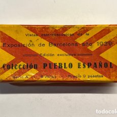 Fotografía antigua: ESTEREOSCOPICAS CRISTAL, EXPOSICION BARCELONA 1929, COLECCION PUEBLO ESPAÑOL. Lote 401319059
