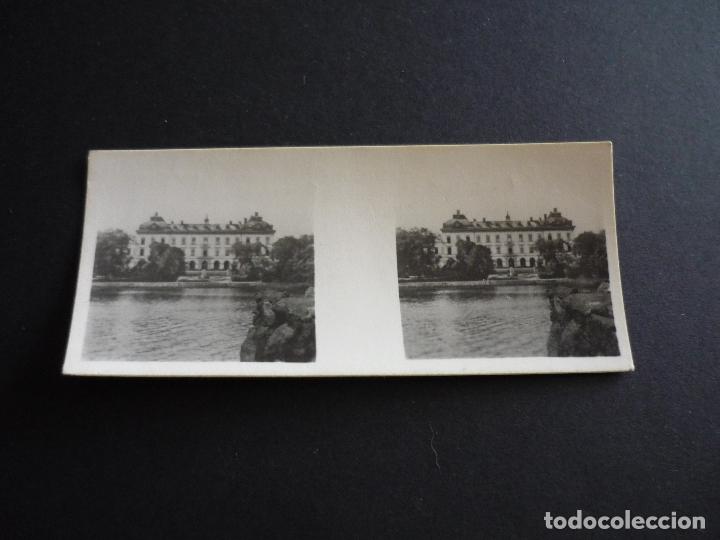 Fotografia antiga: SUECIA VISTA ESTEREOSCOPICA PUBLICIDAD GALLETAS Y CHOCOLATES SOLSONA 3,5 X 7,8 CMTS