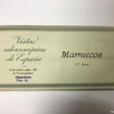 Fotografia antica: MARRUECOS, ESTEREOSCOPICAS DE ESPAÑA, 3ª SERIE, 15 VISTAS RELLEV, COLECCION Nº 92
