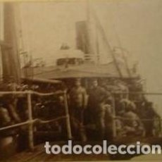Fotografía antigua: FOTOGRAFÍA BARCO VAPOR SANTIAGO 4-1-1896. TROPAS A CUBA. PUERTO MISERICORDIA
