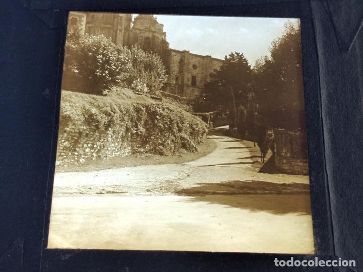 Fotografia antica: FUENTERRABIA GUIPUZCOA ANTIGUA PLACA DE LINTERNA MAGICA EN CRISTAL 9 X 10 CMTS
