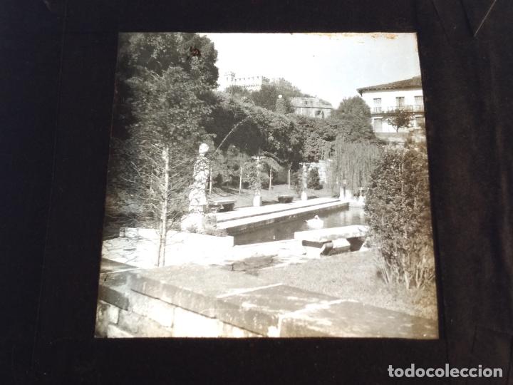 Fotografia antica: FUENTERRABIA GUIPUZCOA ANTIGUA PLACA DE LINTERNA MAGICA EN CRISTAL 9 X 10 CMTS