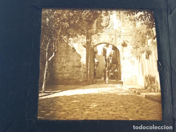 Fotograf&iacute;a antigua: FUENTERRABIA GUIPUZCOA ANTIGUA PLACA DE LINTERNA MAGICA EN CRISTAL 9 X 10 CMTS