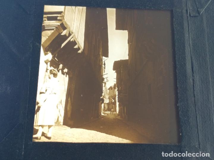 Fotograf&iacute;a antigua: FUENTERRABIA GUIPUZCOA ANTIGUA PLACA DE LINTERNA MAGICA EN CRISTAL 9 X 10 CMTS