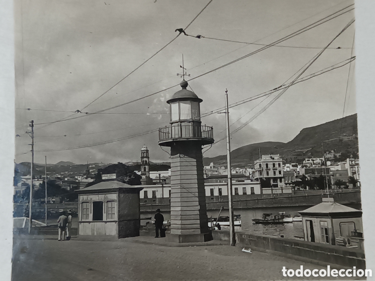Photographie ancienne: FOTOGRAF&Iacute;A ESTEREOSC&Oacute;PICA 6X13.FAROLA DEL MAR SANTA CRUZ TENERIFE. LA MASCOTA DIEGO MORENO.1932