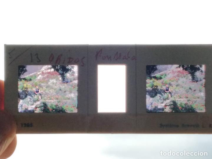 Photographie ancienne: OBIDOS PORTUGAL VISTA ESTEREOSCOPICA EN CELULOIDE 10,5 X 4,5 CMTS