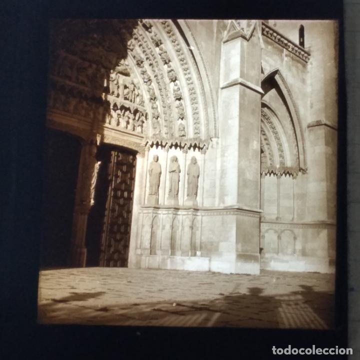 Photographie ancienne: LEON ANTIGUA PLACA DE LINTERNA MAGICA EN CRISTAL 9 X 10 CMTS