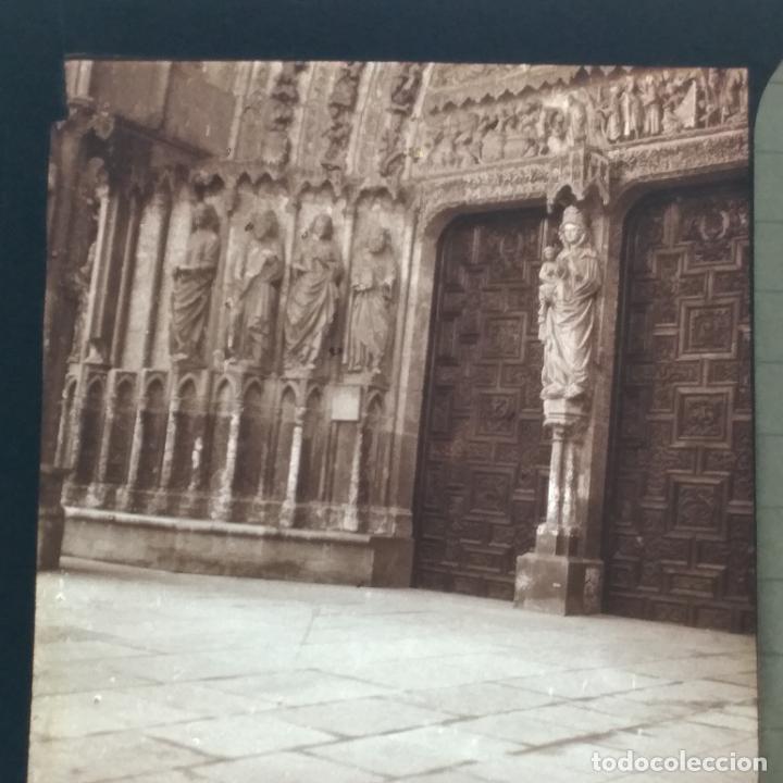 Photographie ancienne: LEON ANTIGUA PLACA DE LINTERNA MAGICA EN CRISTAL 9 X 10 CMTS