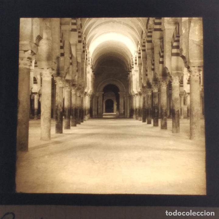 Photographie ancienne: CORDOBA ANTIGUA PLACA DE LINTERNA MAGICA EN CRISTAL 9 X 10 CMTS