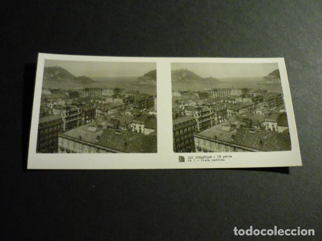 Photographie ancienne: SAN SEBASTIAN ANTIGUA VISTA ESTEREOSCOPICA A&Ntilde;OS 30