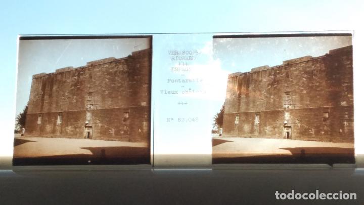 Photographie ancienne: FUENTERRABIA VISTA ESTEREOSC&Oacute;PICA EN CRISTAL HACIA 1910 SISTEMA JULES RICHARD 4,5 X 10,5 CMTS