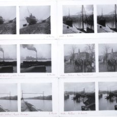 Fotografía antigua: BILBAO, 1915'S. 6 CRISTALES POSITIVOS ESTEREO 8,5X17CM.