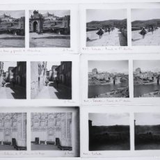 Fotografía antigua: TOLEDO, 1915'S. 6 CRISTALES POSITIVOS ESTEREO 8,5X17CM.