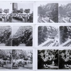 Fotografía antigua: MONTSERRAT. 1910'S. 23 CRISTALES POSITIVOS ESTEREO 8,5X17CM. FOTOS: J. PUNTAS.