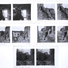 Fotografía antigua: LA ROCA. VILALLONGA DE TER. 1915'S. 5 GRANDES CRISTALES POSITIVOS ESTEREO 8,5X17CM. FOTOS: J.PUNTAS.