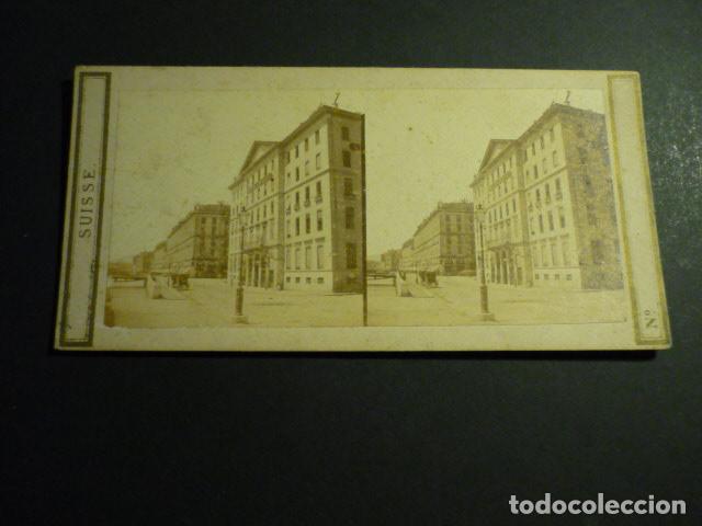 Fotograf&iacute;a antigua: SUIZA VISTA ESTEREOSCOPICA SIGLO XIX