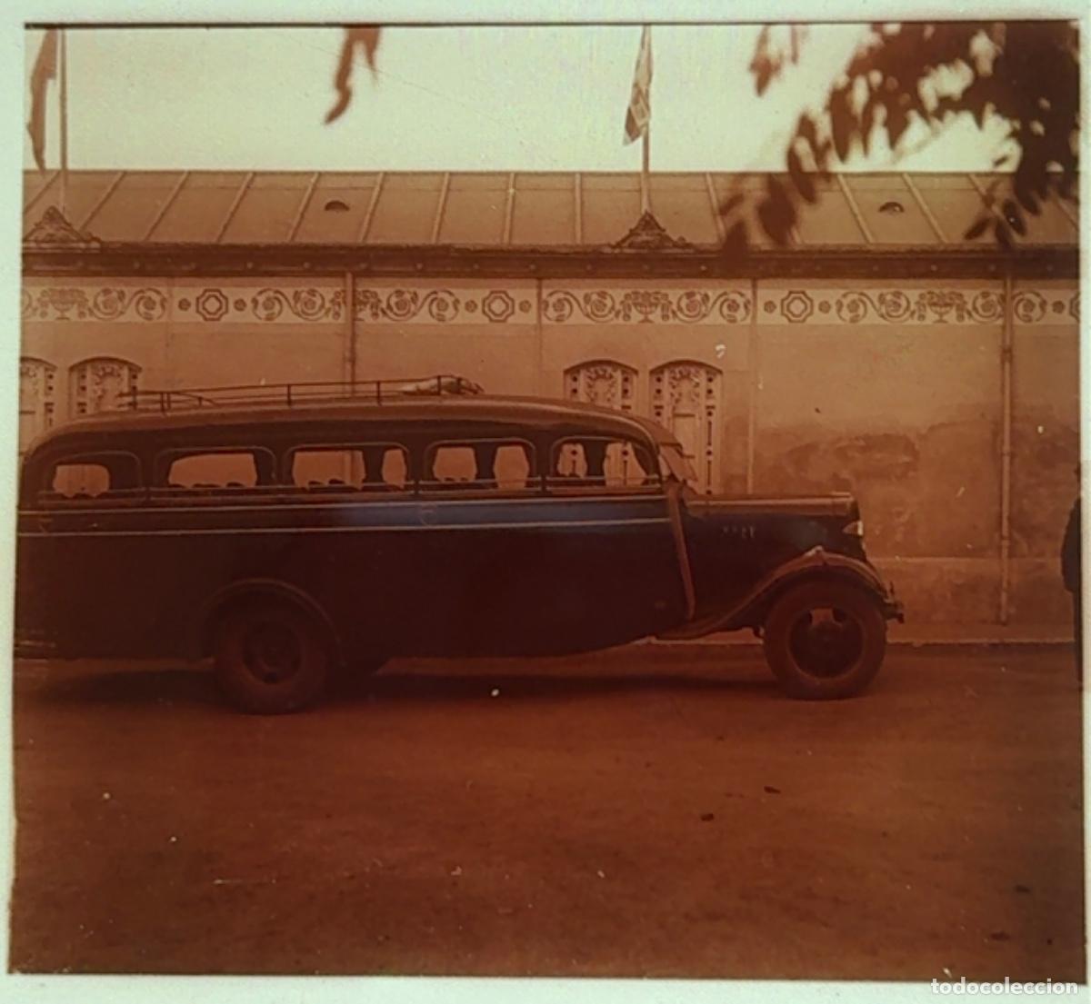 Fotograf&iacute;a antigua: FOTOGRAF&Iacute;A ESTEREOSC&Oacute;PICA SOBRE CRISTAL - ANTIGUO AUTOB&Uacute;S