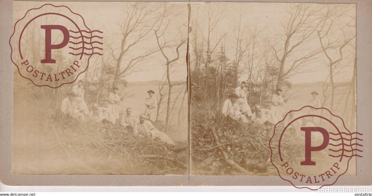 Fotografia antica: AU BORD le fleuve st laurent ESTEREOSCOPICA. ST&Eacute;R&Eacute;OSCOPIQUE. STEREOSCOPIC