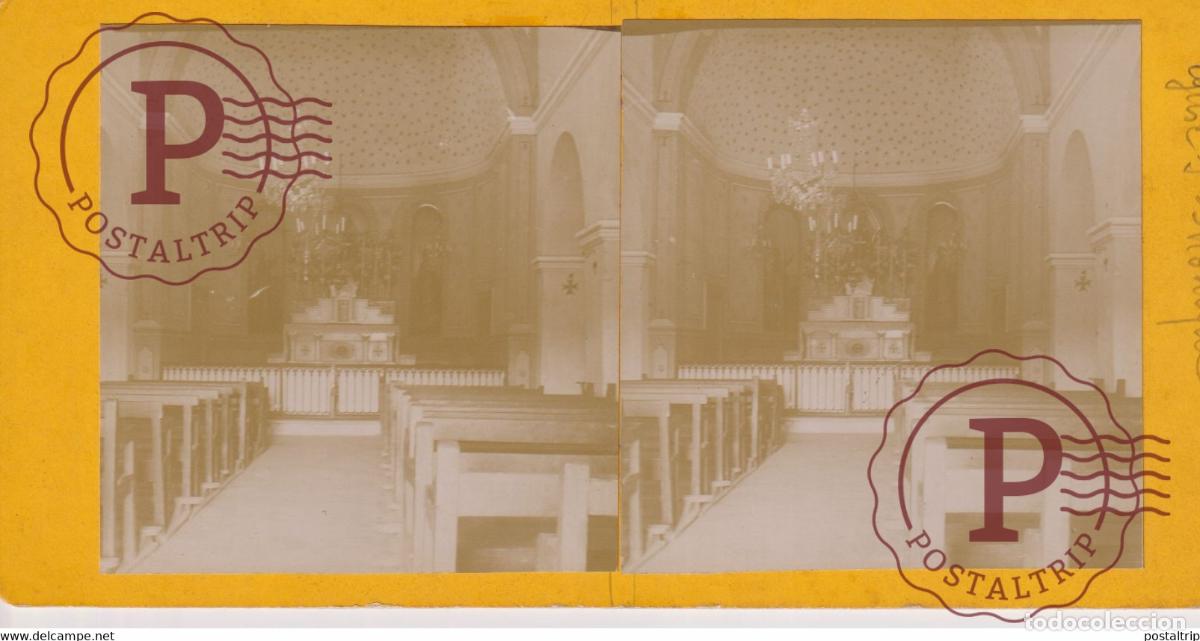 Fotografia antiga: ALGERIE EGLISE SA MONIQUE ST CHARLES AFRICA AFRIQUE ESTEREOSCOPICA ST&Eacute;R&Eacute;OSCOPIQUE. STEREOSCOPIC