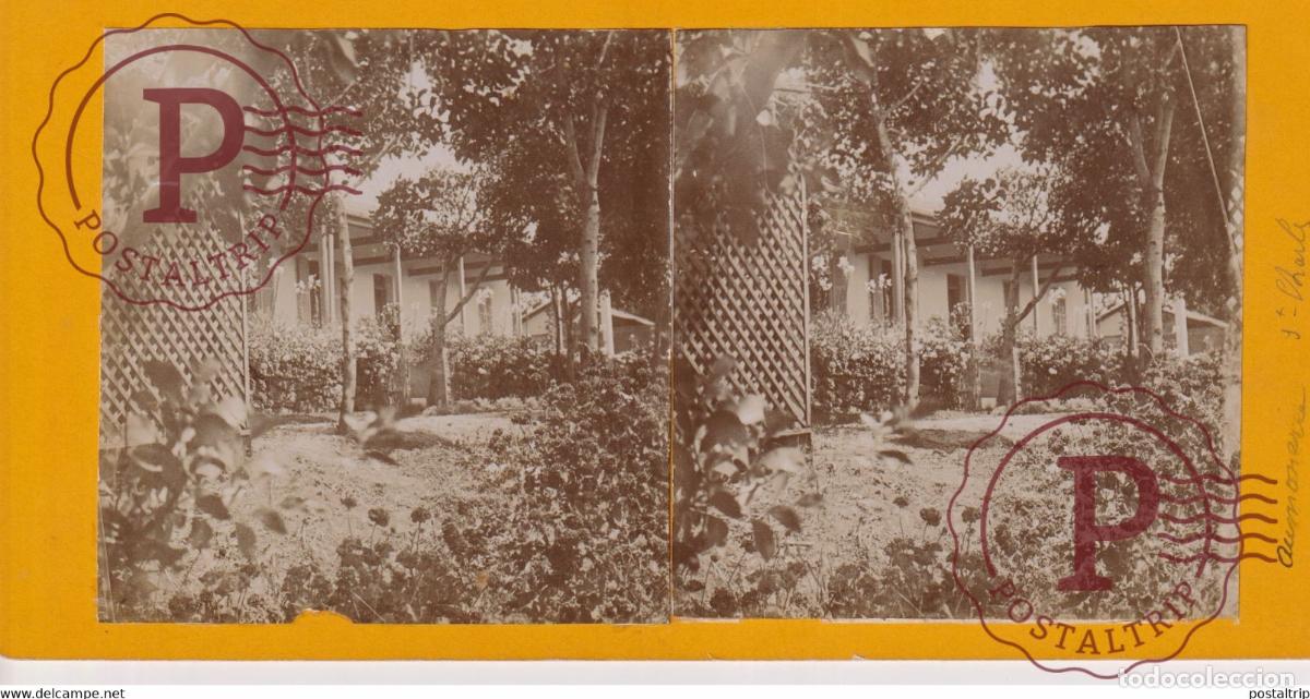 Fotografia antiga: ORPHELINAT ST CHARLES KABYLE MAISON M&Egrave;RE DES SOEURS ARGELIA AFRICA AFRIQUE ESTEREOSCOPICA ST&Eacute;R&Eacute;OSC