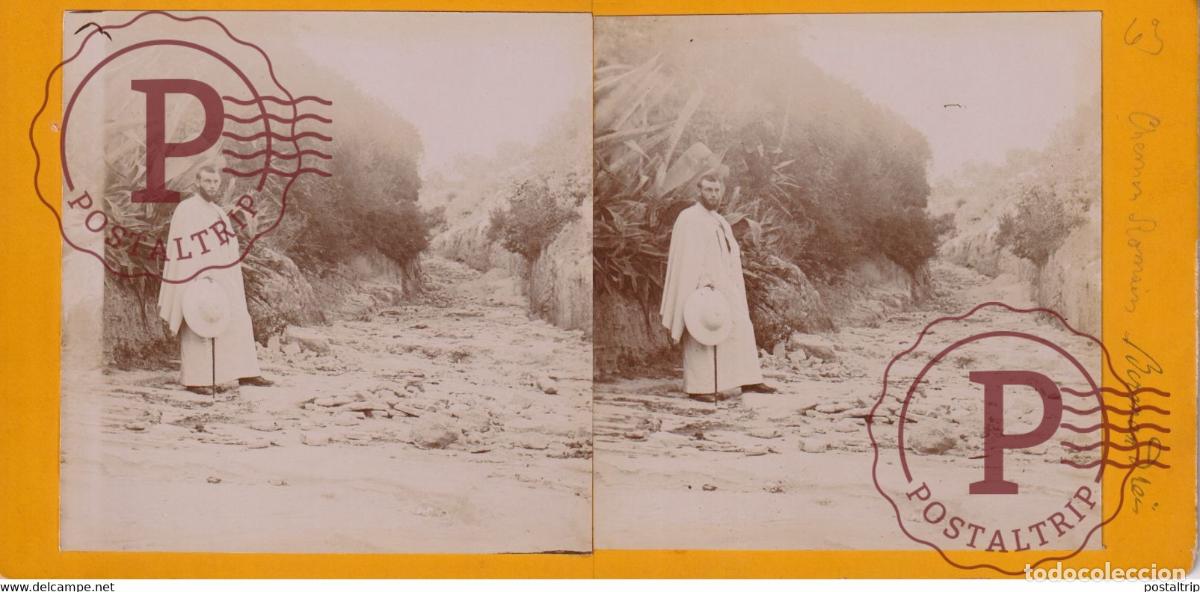 Fotografia antiga: BIRMANDREIS Bir Mourad Ra&iuml;s ARGELIA AFRICA AFRIQUE ESTEREOSCOPICA ST&Eacute;R&Eacute;OSCOPIQUE. STEREOSCOPIC