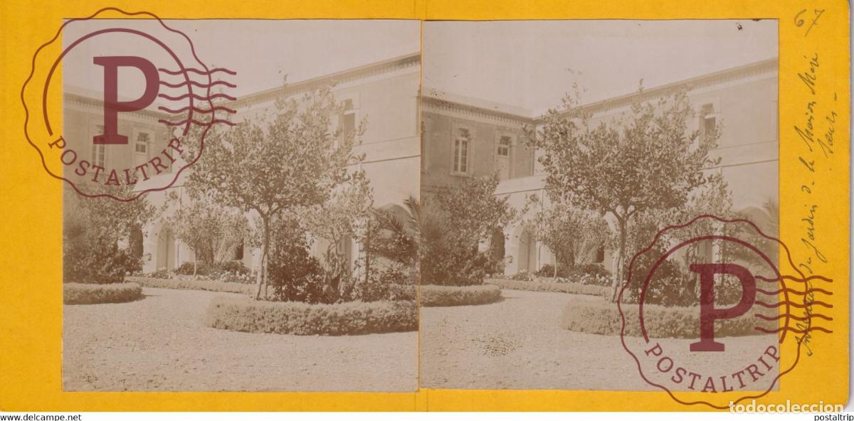 Fotografia antiga: MAISON M&Egrave;RE SOEURS ARGELIA AFRICA AFRIQUE ESTEREOSCOPICA ST&Eacute;R&Eacute;OSCOPIQUE. STEREOSCOPIC