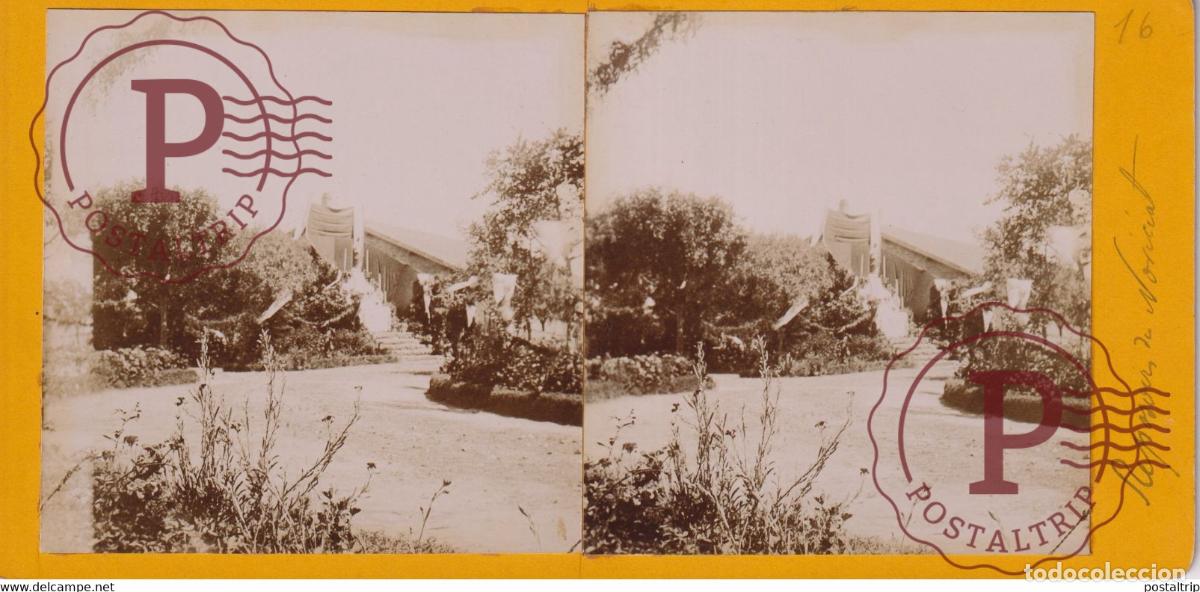 Fotografia antiga: MAISON M&Egrave;RE SOEURS ARGELIA AFRICA AFRIQUE ESTEREOSCOPICA ST&Eacute;R&Eacute;OSCOPIQUE. STEREOSCOPIC