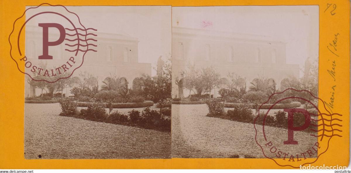 Fotografia antiga: MAISON M&Egrave;RE SOEURS ARGELIA AFRICA AFRIQUE ESTEREOSCOPICA ST&Eacute;R&Eacute;OSCOPIQUE. STEREOSCOPIC