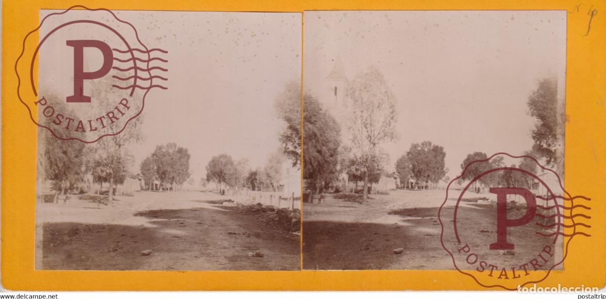 Fotografia antiga: HAUTE GRAND RUE ST MONIQUE ARGELIA AFRICA AFRIQUE ESTEREOSCOPICA ST&Eacute;R&Eacute;OSCOPIQUE. STEREOSCOPIC