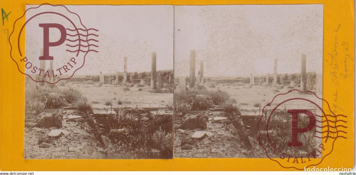 Fotografia antiga: BISKRA +TIMGAD CONSTANTINE ARGELIA AFRICA AFRIQUE ESTEREOSCOPICA ST&Eacute;R&Eacute;OSCOPIQUE. STEREOSCOPIC