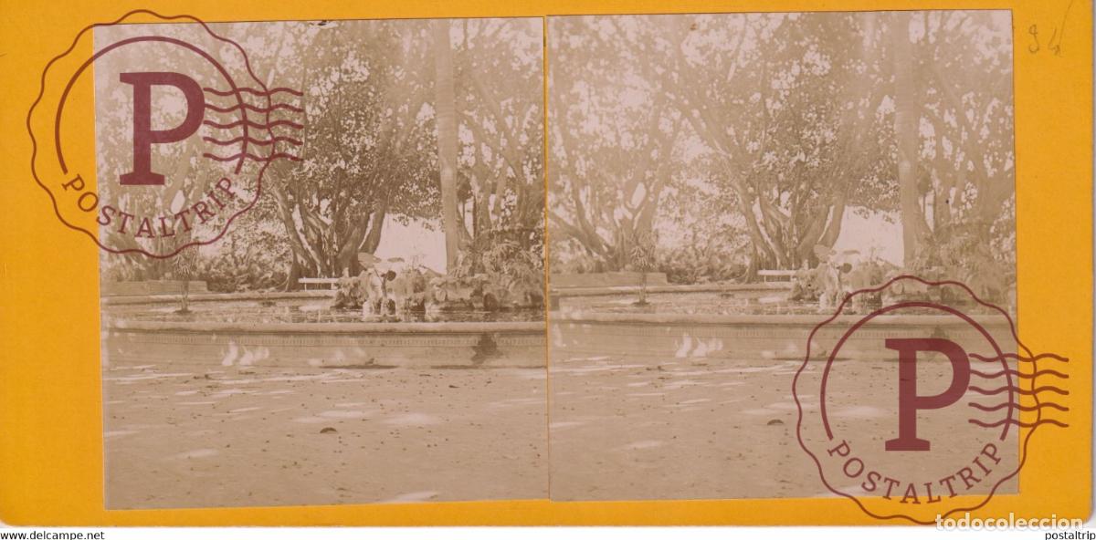 Fotografia antiga: MOULIN JARDIN DESSAI PRES ALGER ALGERIA AFRICA AFRIQUE ESTEREOSCOPICA ST&Eacute;R&Eacute;OSCOPIQUE. STEREOSCOPIC