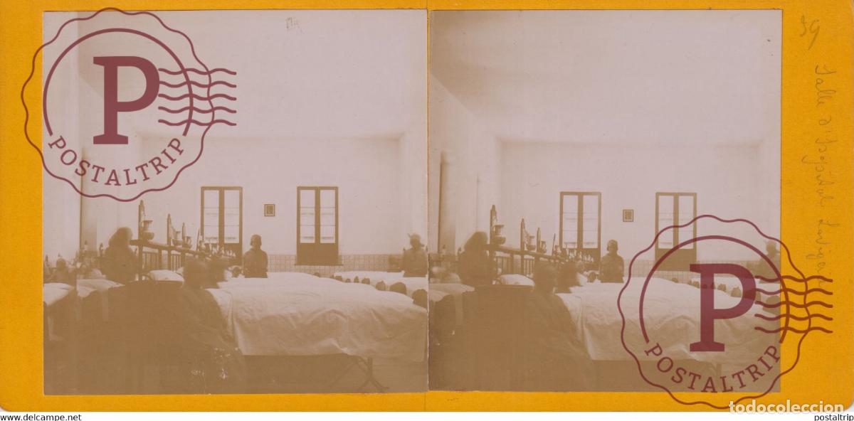 Fotografia antiga: Alg&eacute;rie - Biskra. H&ocirc;pital Lavigerie ALGERIA AFRICA AFRIQUE ESTEREOSCOPICA ST&Eacute;R&Eacute;OSCOPIQUE. STEREOSCO