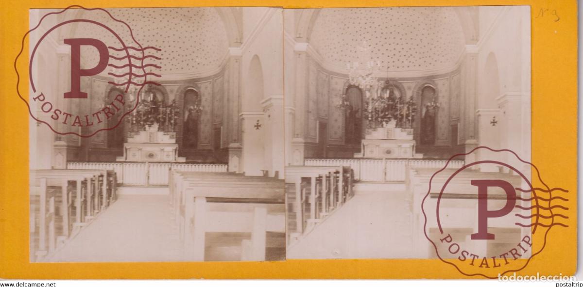 Fotografia antiga: Alg&eacute;rie EGLISE ST MONIQUE ALGERIA AFRICA AFRIQUE ESTEREOSCOPICA ST&Eacute;R&Eacute;OSCOPIQUE. STEREOSCOPIC